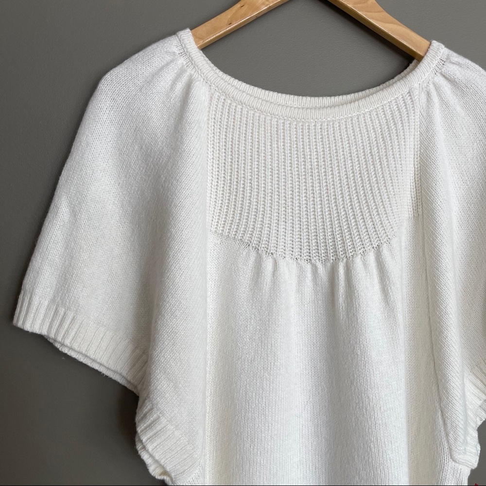NWT Anthropologie Belle Sweater Top Ivory Size Med - Picture 6 of 16
